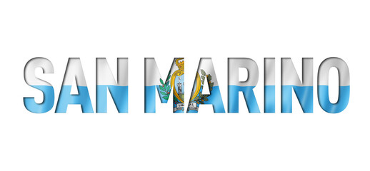 San Marino flag text font