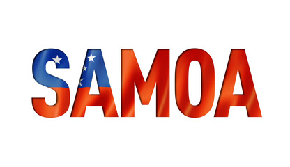 samoa flag text font