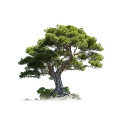 Fototapeta na wymiar Detailed botanical illustration of a tree on a white background. Generative AI