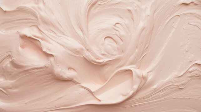 Berry ice cream in pink pastel colors as background texture