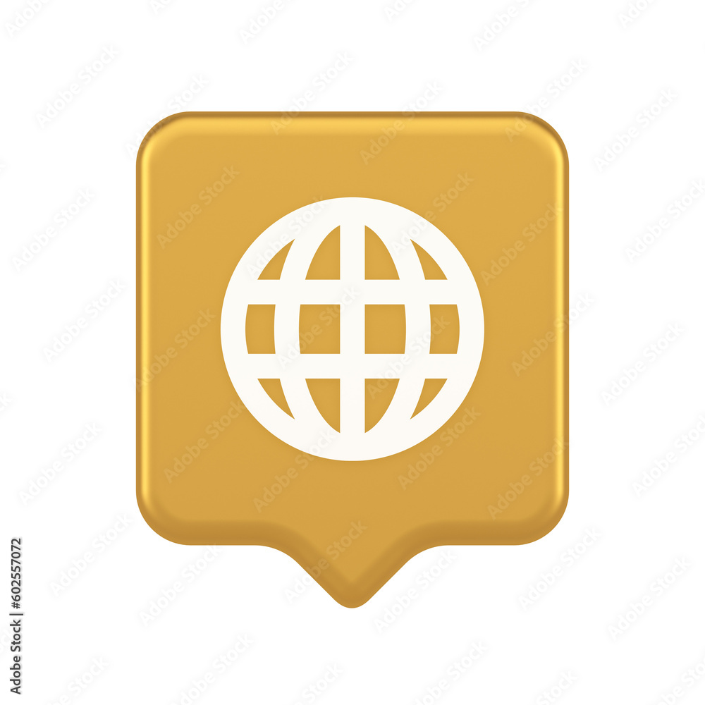Poster internet connection global browsing information button cyberspace data search 3d speech bubble icon