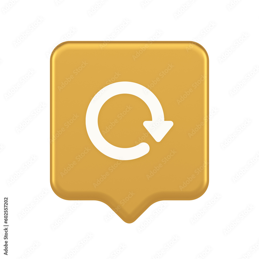 Poster circular arrow button curved dynamic loading progress navigation cursor 3d realistic speech bubble i