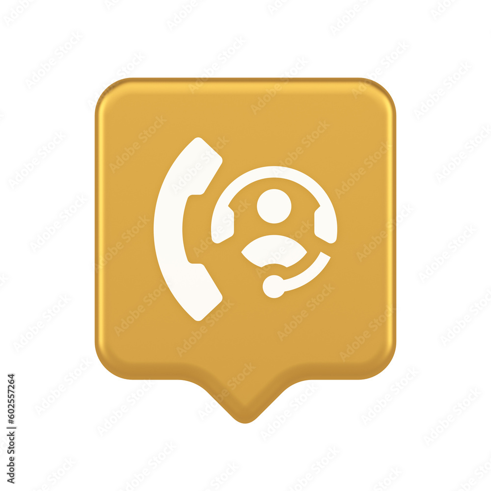 Aufkleber emergency call helpline assistance button customer support service 3d realistic speech bubble icon