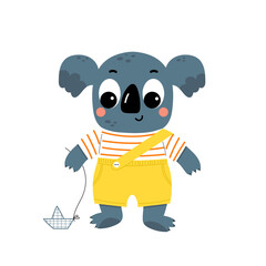 Koala cartoon character in vector
