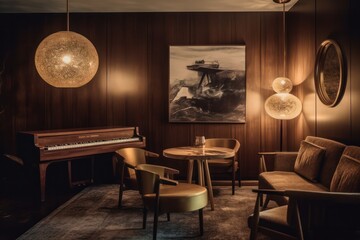 Wide Angle of a Modern, Luxurious Living Room Showcasing Boho-Scandinavian and Japandi Design.