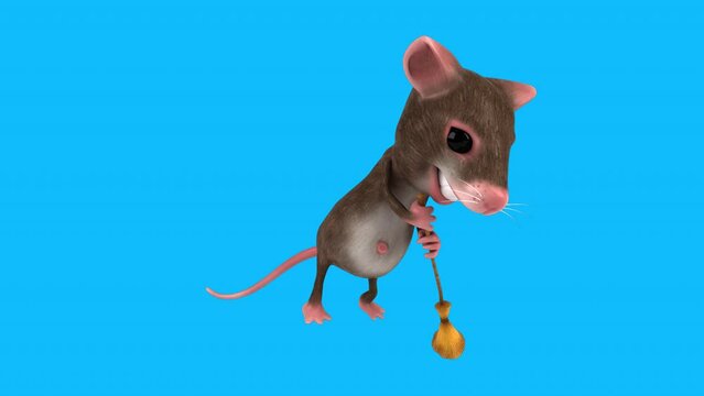 Fun 3D cartoon mouse (with alpha channel included)