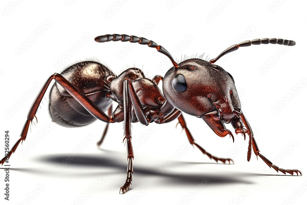 Poster ant isolated on white background. generated by ai