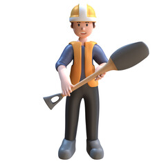 3D Character industrial workers