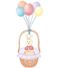 rabbit and balloon
