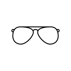 Aviator sunglasses icon. Vector illustration.