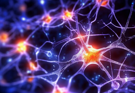 3D Rendering Cinematic Neural Connection - Generative Ai