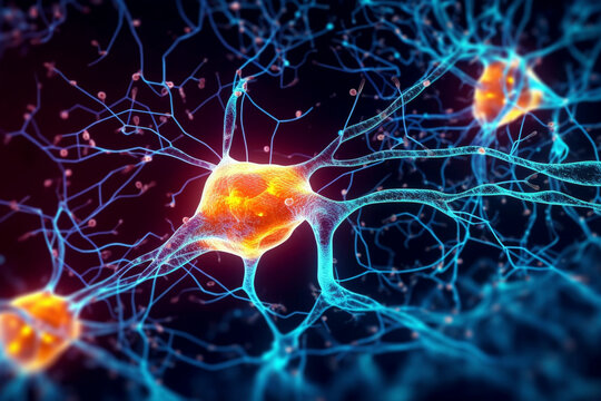 Artistic Neural Links Concept - Generative Ai