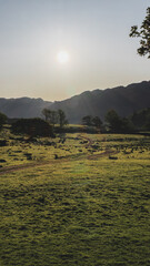 sunrise in the mountains