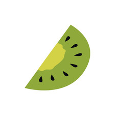 kiwi. kiwi slice on white background