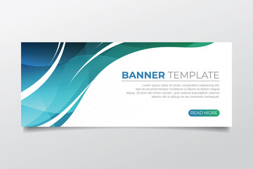 Fototapeta premium Abstract wave banner with colorful design