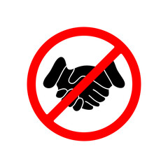 No Handshake icon. Vector illustration on white background..eps