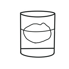 Glass Drink Beverage Bar Hand drawn Doodle