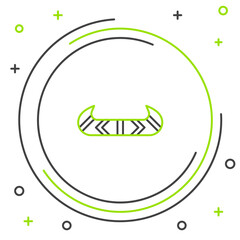 Line Kayak and paddle icon isolated on white background. Kayak and canoe for fishing and tourism. Outdoor activities. Colorful outline concept. Vector