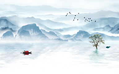 海, 空, 風景, 水, 冬, 自然, 山, 湖