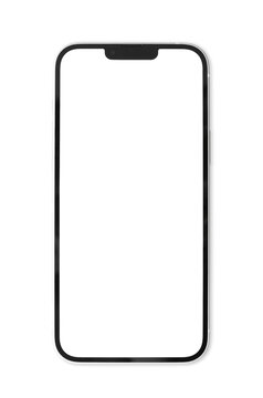 Phone mockup - clipping path, Studio shot of smartphone with blank white screen for web site design, app for mobile phone and advertisement, Isolated design element transparent PNG