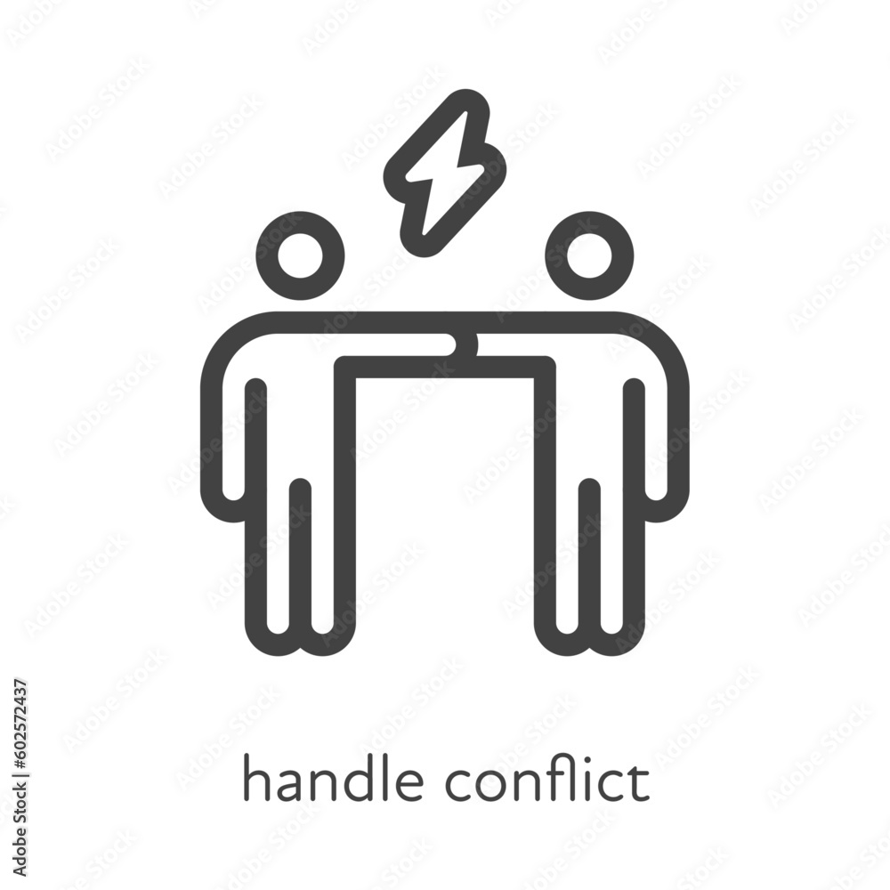 Aufkleber outline style ui icons soft skill for business collection. vector black linear illustration. handle 