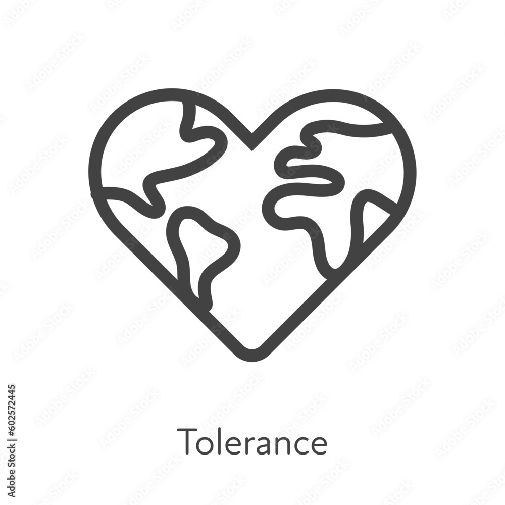Poster outline style ui icons soft skill for business collection. vector black linear illustration. toleran