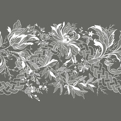 lace floral seamless pattern. Chintz	