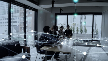 Business network concept. Human resources. Management strategy.