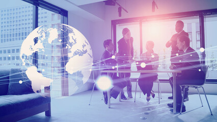 Global communication network concept. Worldwide business.