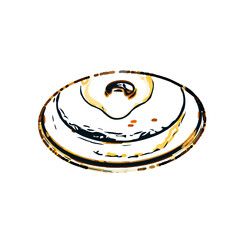 Color sketch of lighting lamp with transparent background