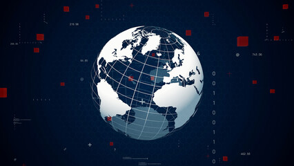 Global communication network concept. Digital transformation.