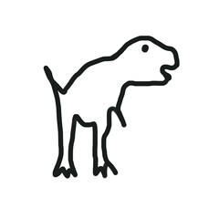 Dinosaur Animal Hand drawn Doodle