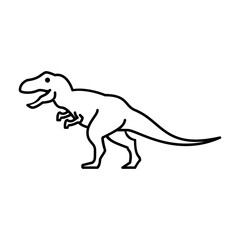 Obraz na płótnie Canvas icon dinosaur t rex tyrannosaurus rex high quality black style vector