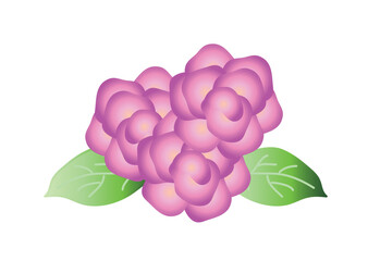 つばき風グラデーションのお花のイラスト
