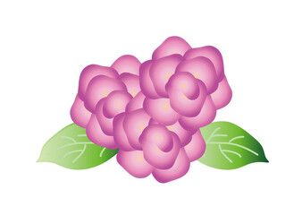 つばき風グラデーションのお花のイラスト