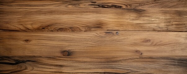 Wide banner with copy space, texture of old oak boards detailed brushed oak wood as background with artistic design. AI generative