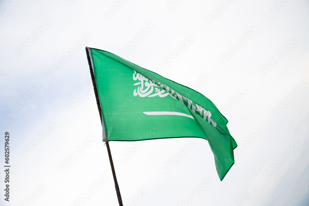 Wall mural Official flag of the Kingdom of Saudi Arabia.