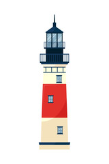 Lighthouse. Illustration on a white background.