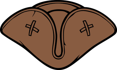 Pirate triangle hat PNG illustration