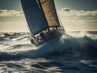 windsurfer in the sea