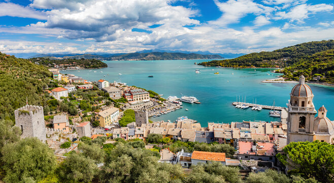 Porto Venere marina in Italy panorama