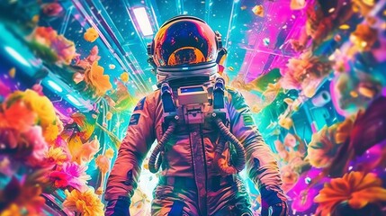 Astronaut in nightclub Generative AI