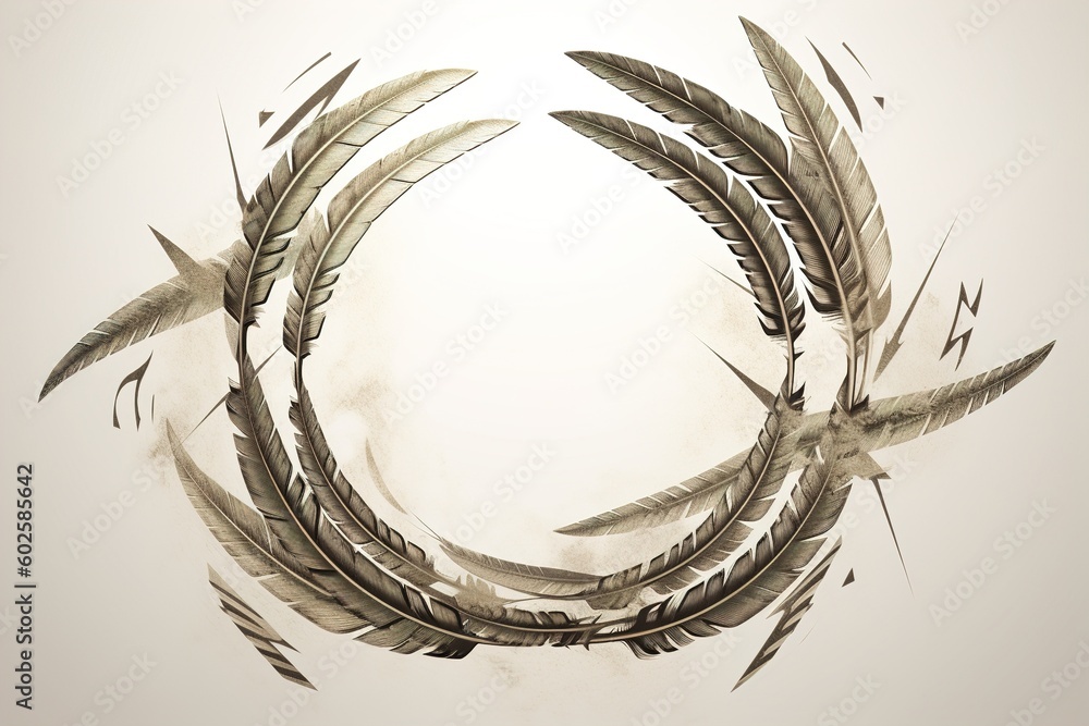 Poster circular arrows isolated on white background. generated by ai