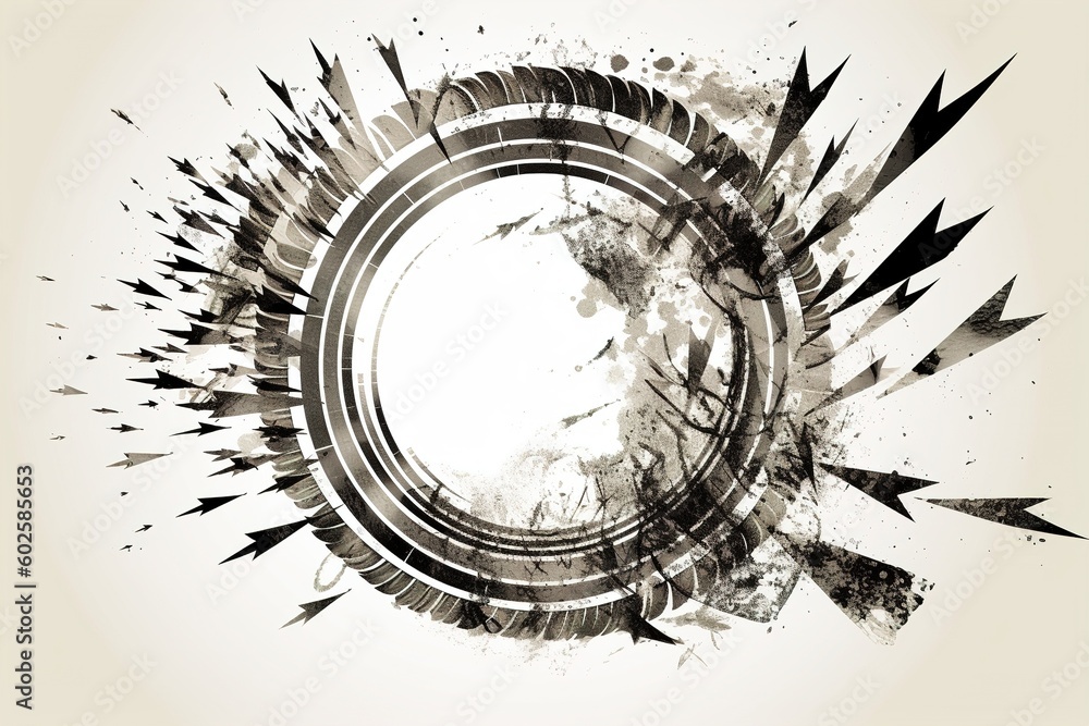 Poster circular arrows isolated on white background. generated by ai