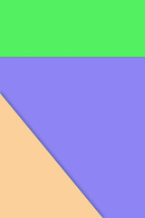 plain ocean bright papers forming two triangles and vertical blank rectangle for creative cover designing