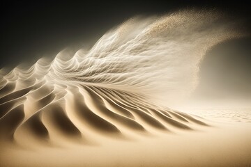 Pattern of sand blowing by a wind