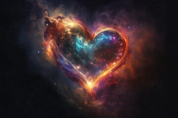 Space Nebula Heart