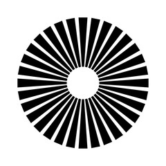black and white circle element