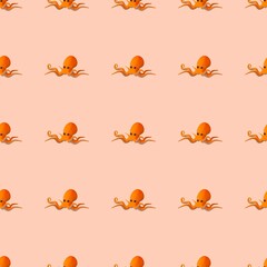 octopus 3d seamless pattern. background,wallpaper. Designing clothes, shirts, hats, etc