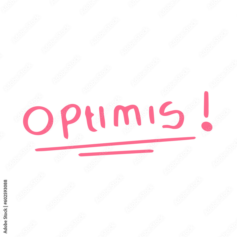 Poster optimistic word element